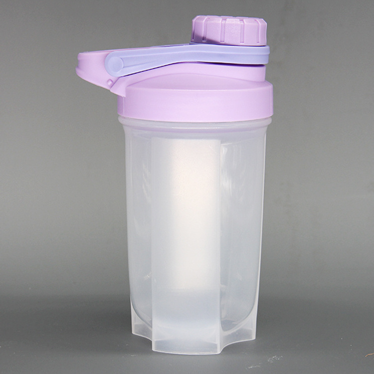 Custom 400Ml 500Ml 600Ml Bpa Free Plastic Shake Mug With Lids And Shake Ball