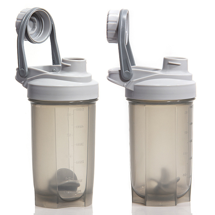 Low Moq 16Oz 20Oz 25Oz Sports Fitness Plastic Shake Cup With Metal Ball