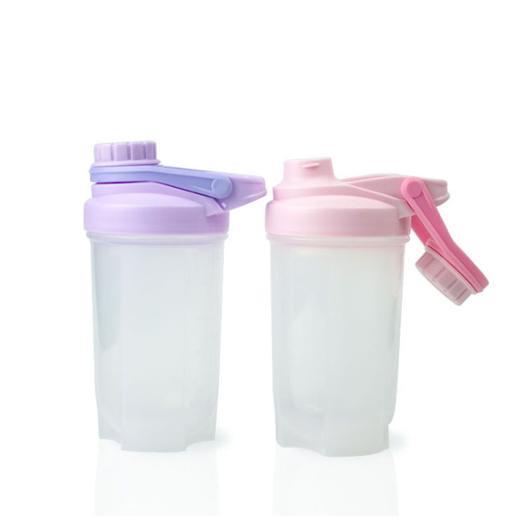 Durable 400Ml 500Ml 600Ml Bpa Free Plastic Shaker Drinking Bottle With Mixing Ball