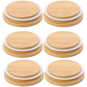 Customize Different Size Bamboo Wood Lids For Glass Candle Jar Canister Storage Jar