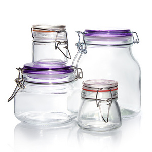 New Design Glass Spice Jar 500ml Coffee Clip Top Storage Jar With Clip Top