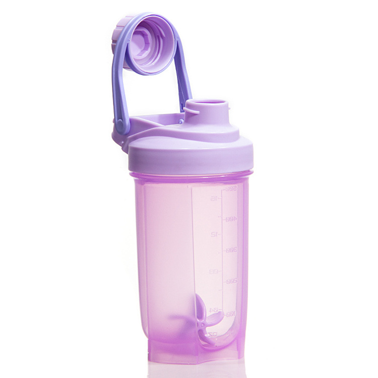 Low Moq 16Oz 20Oz 25Oz Sports Fitness Plastic Shake Cup With Metal Ball