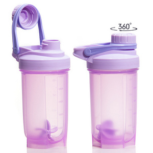 Free Sample 400Ml 500Ml 600Ml Outdoor Gym Sports Plastic Water Mug For Protein Shakes