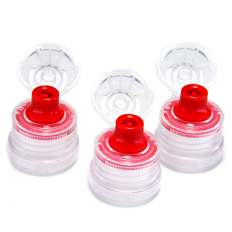 28mm 410 closures squeeze water lids sport water bottle flip top cap