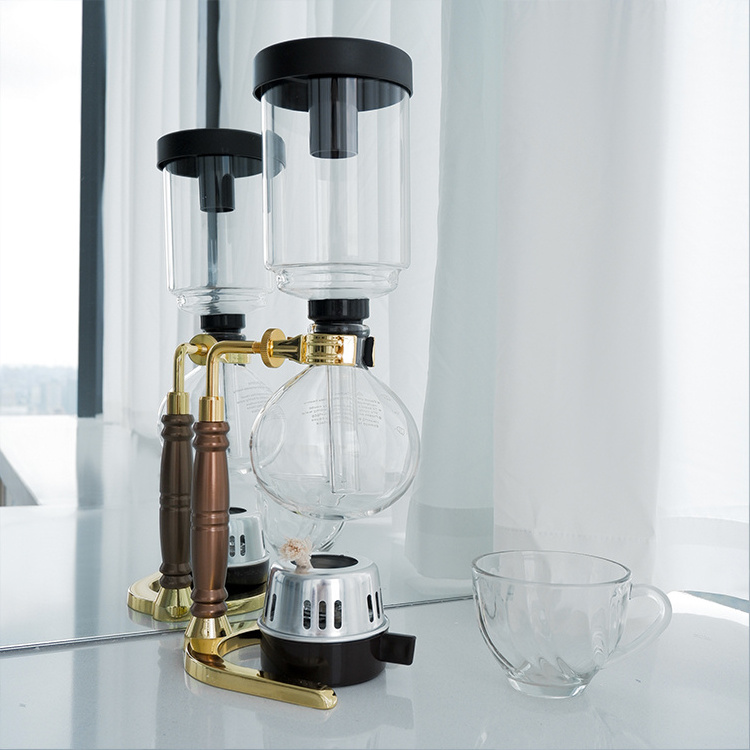 Alcohol Lamp Glass Siphon Coffee Pot 3 Cup Tabletop Siphon Syphon Coffee Maker