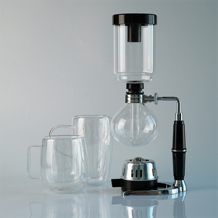 Borosilicate Glass Coffee Syphon 3/5 Cup Fire Glass Coffee Maker Siphon Coffee Pot