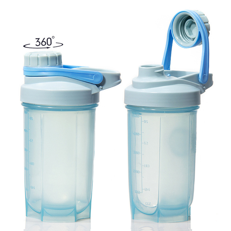 In Stock 500Ml 600Ml 750Ml Sport Gym Plastic Shake Mug With Shaker Ball And Filter