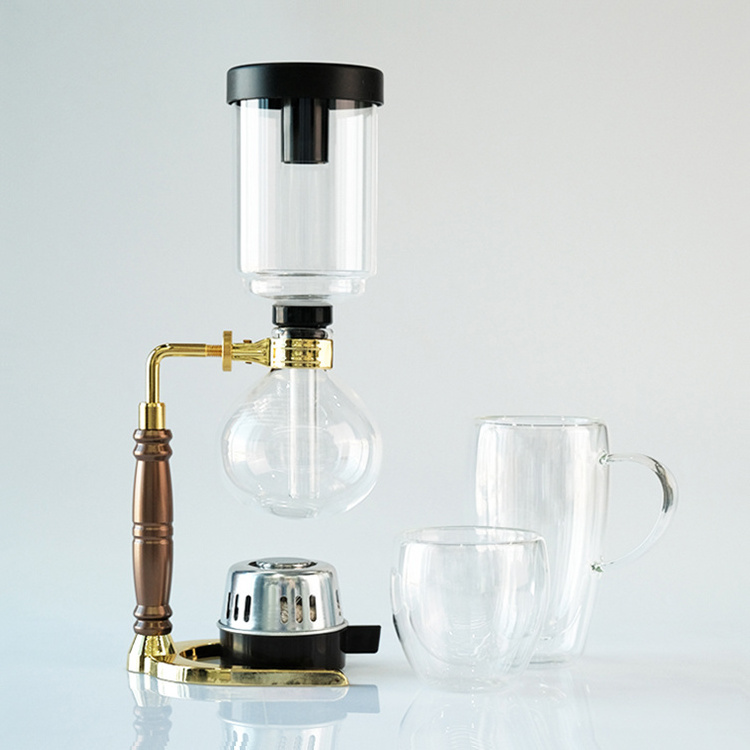 Borosilicate Glass Coffee Syphon 3/5 Cup Fire Glass Coffee Maker Siphon Coffee Pot