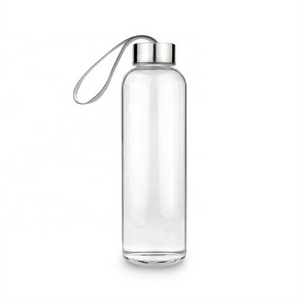 300ml 420ml 500ml 1l Sports Travel Drinking Glass Water Bottle With Stainless Steel Lid