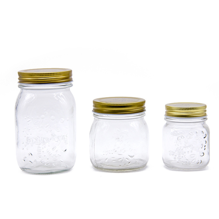 4oz 6oz 8oz 10oz 12oz Glass Jar Wooden Lid Glass Jar Large With Screw Top Lid Hot Sell wholesale