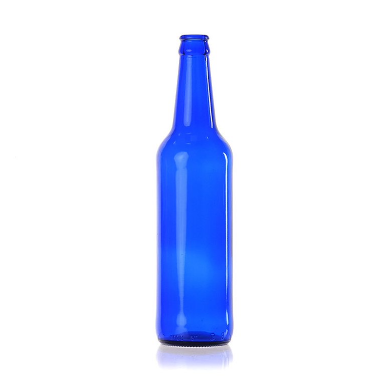 Cheap Price 330Ml 500Ml Blue Juice Glass Beer Bottles With Crown Lid