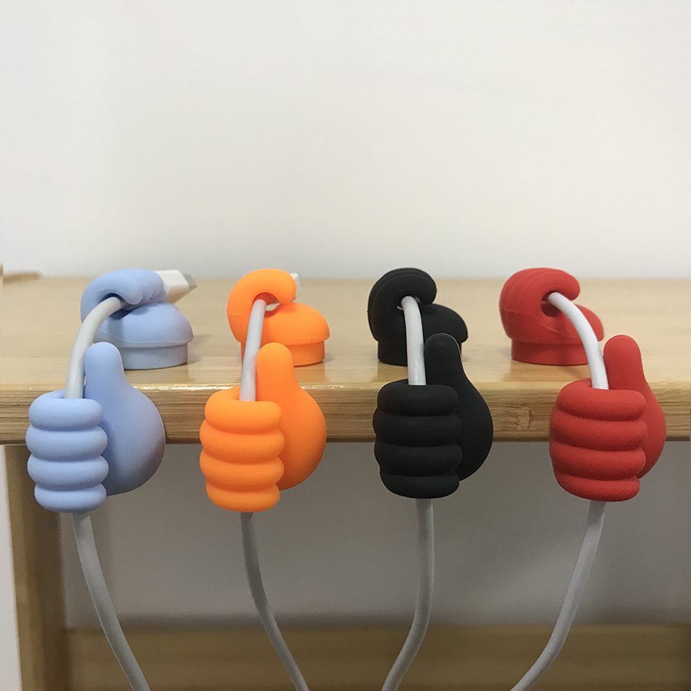 Thumb Shape Cable Holder Clips Desktop Organizer Cord Wire Magnetic Management For USB Charging Cable/Power Cord/Mouse Cable