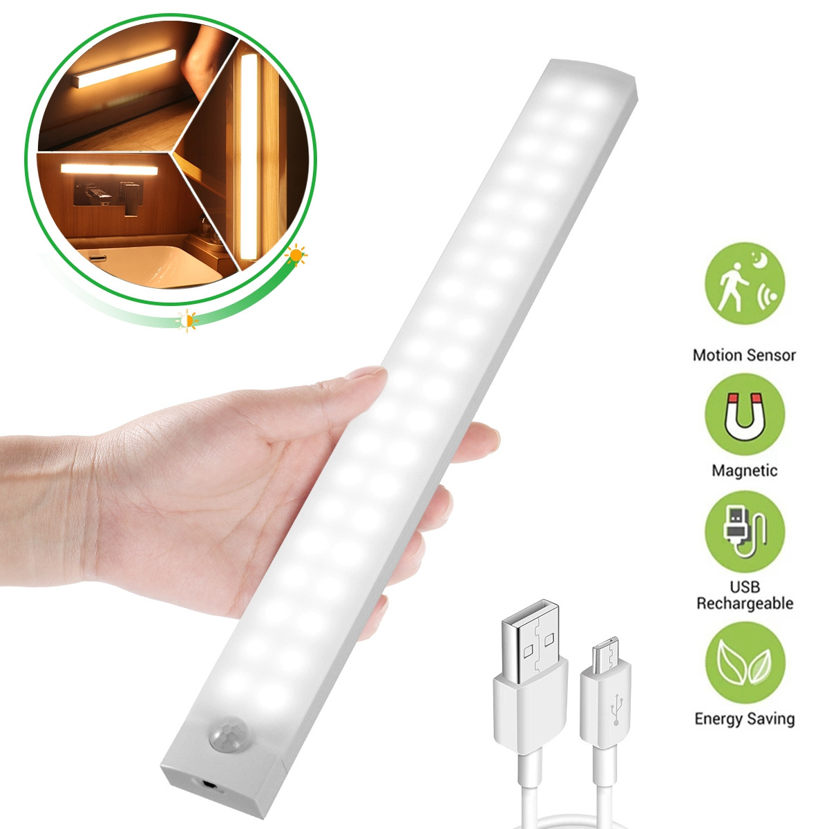 Wireless LED Night Light Motion Sensor Light