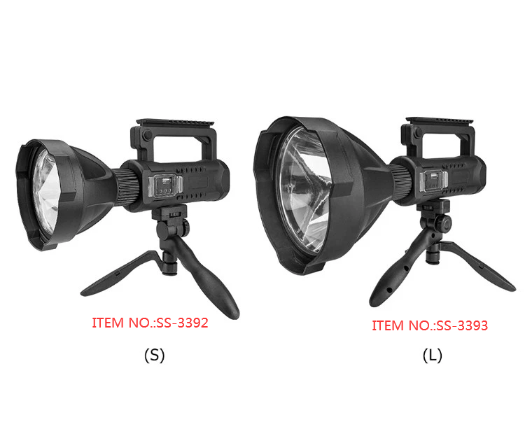 Rechargeable Spotlight Flashlight Searchlight Handheld Spotlight