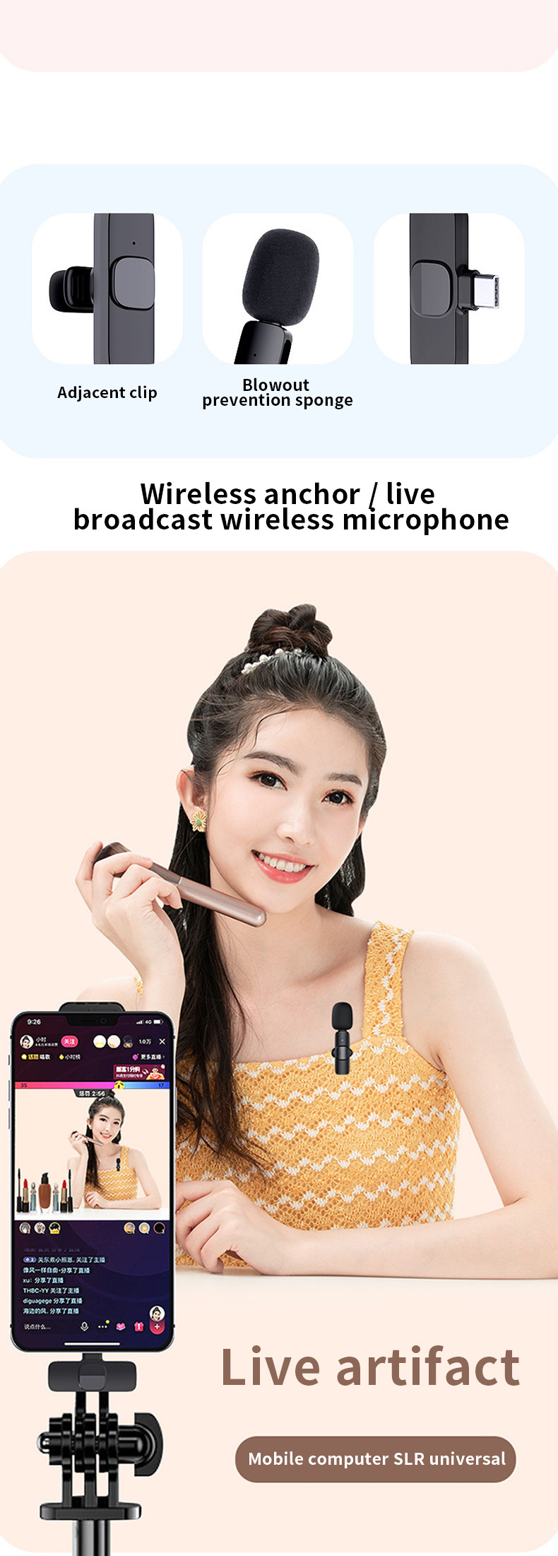 K8 K9 Sure Microphone Sans Fil Lavalier New Portable Mini Microphone Wireless Recording Microphone for Iphone Voice Recording