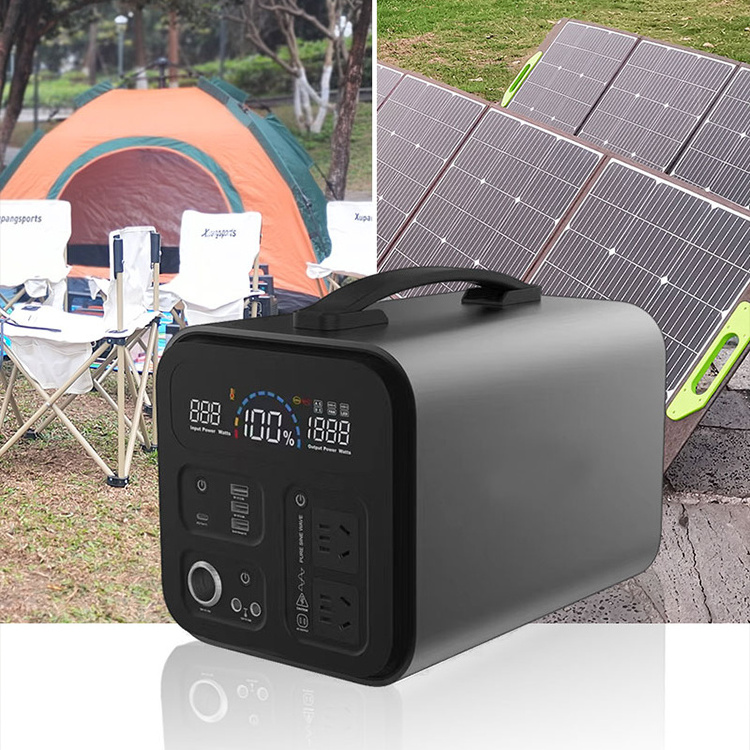 High Quality 1000w A Grade Prismatic Cells Energy Storage Supply Outdoor Camping Solar Portable Power Station Emergency Power