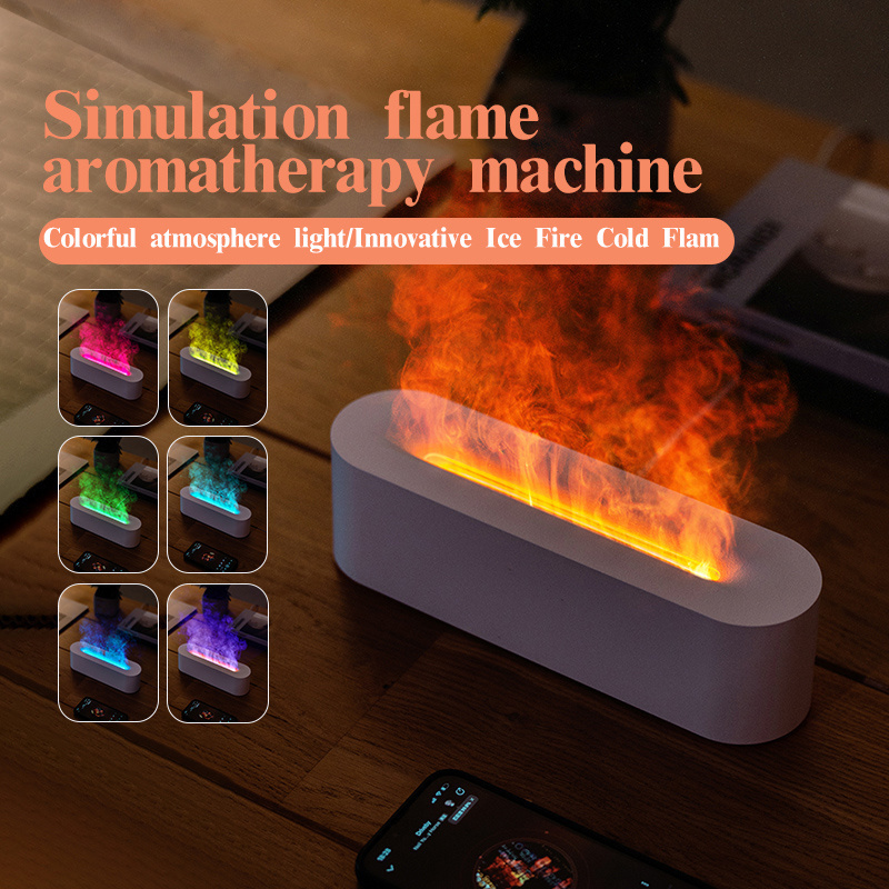 New 150ml Household Colorful Flame Aroma Diffuser Simulation Flame Humidifier Mist Diffusor Essential Oil Fire Aroma Diffuser