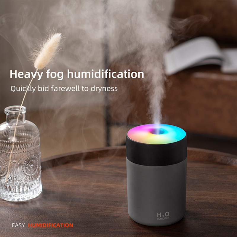 High Quality Room Usb Cool Mist Air Humidifier Mini 300ml H2o Spray Colorful Cup Car Humidifier