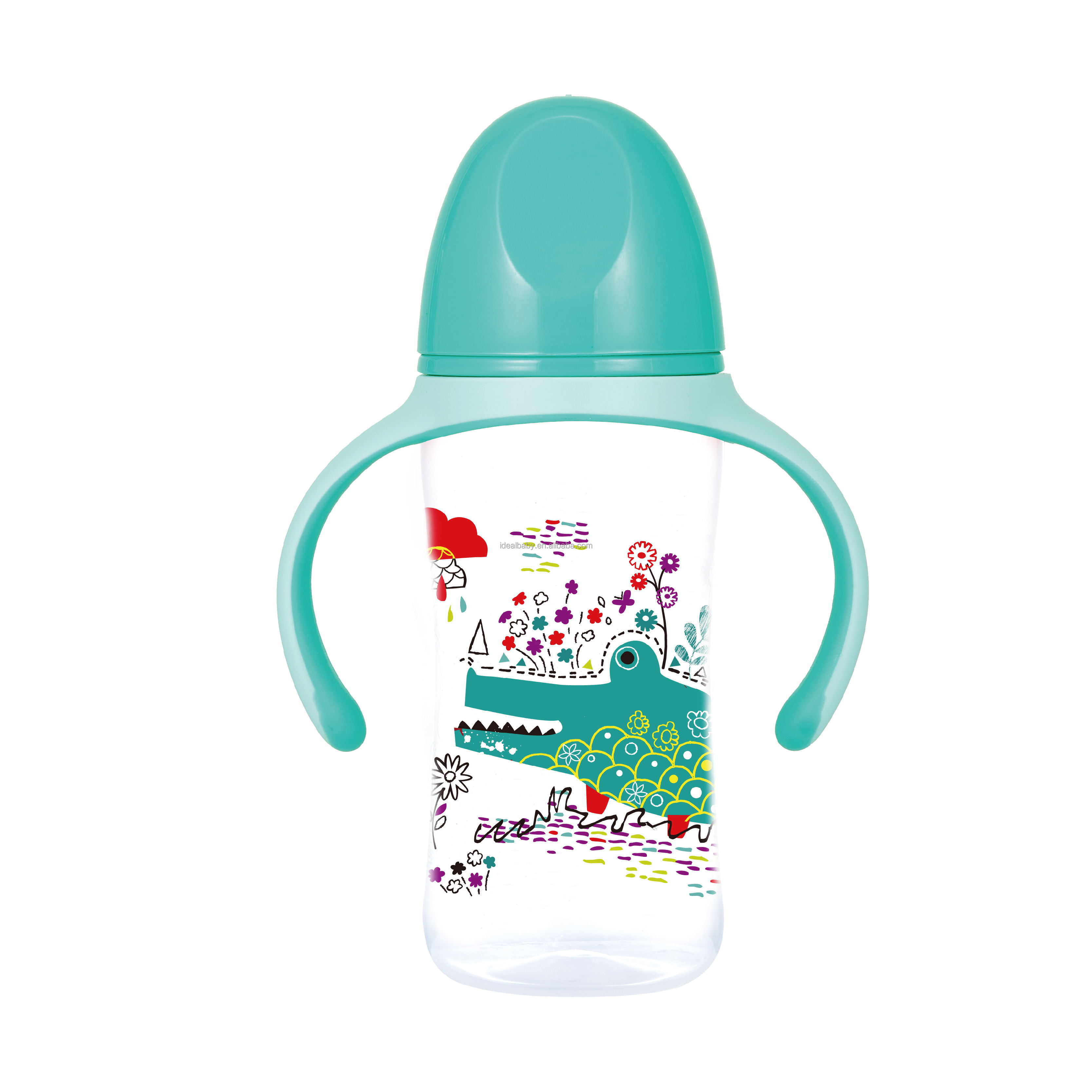 10OZ/300ML PP Wide-Neck Baby Feeding Bottle With Handle, Baby Feeding Bottle,BPA free Baby Feeding Bottle