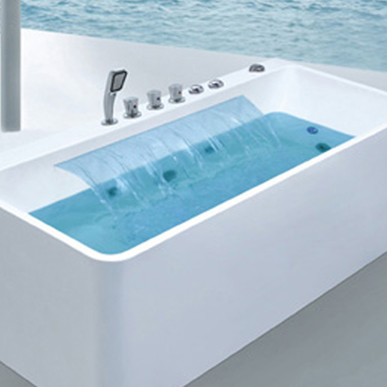 Approval Indoor Whirlpool Massage Spa Bathtub With Function Acrylic Free Standing Bath Tub For Two Person Round Tub System