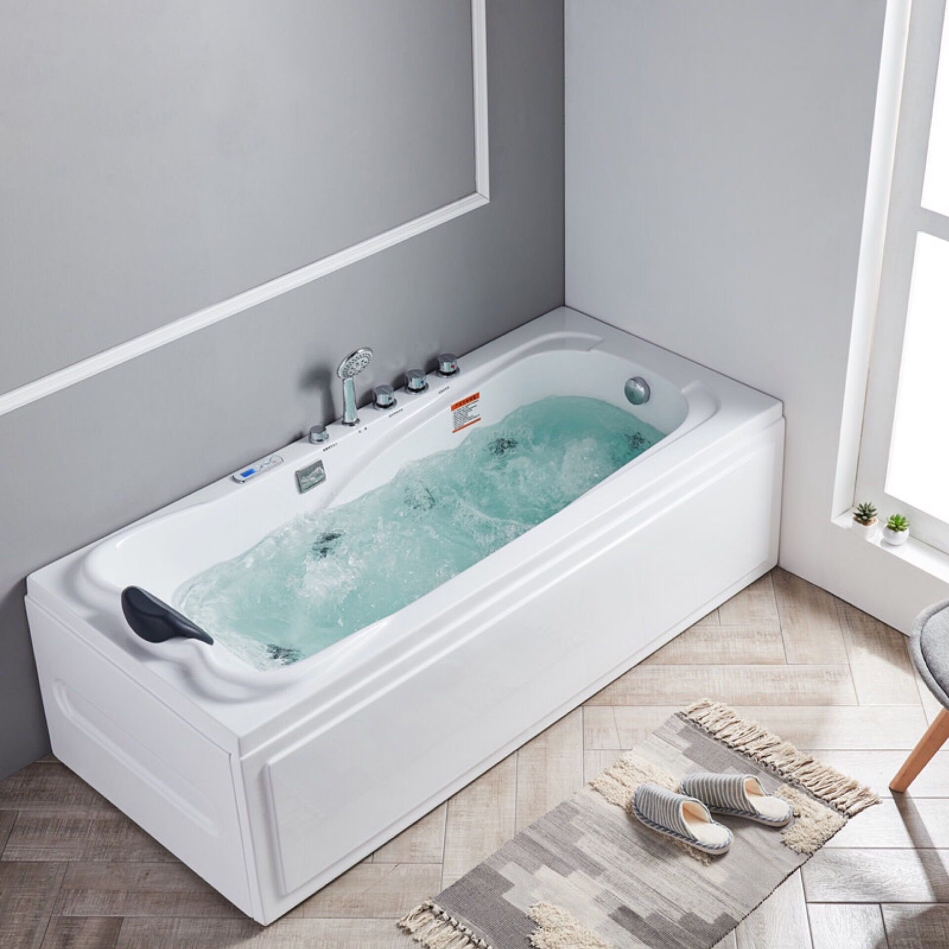 6038 jets whirlpool with tv folding bathtub galvanized bath tub