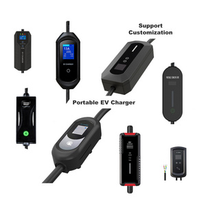 Smart Adjustable 110V High Power Type 1 16A Home 32A 3 Phase 7Kw Level 2 Ac Mobile Electric Car Charging Portable Ev Charger