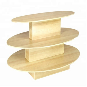 Manufacture retail wooden Tier display table for commerical display