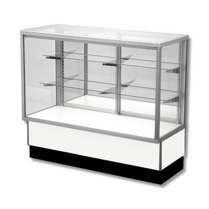 Wholesale Full Vision Tempered Glass Showcase Display Case For Retail Shops Display