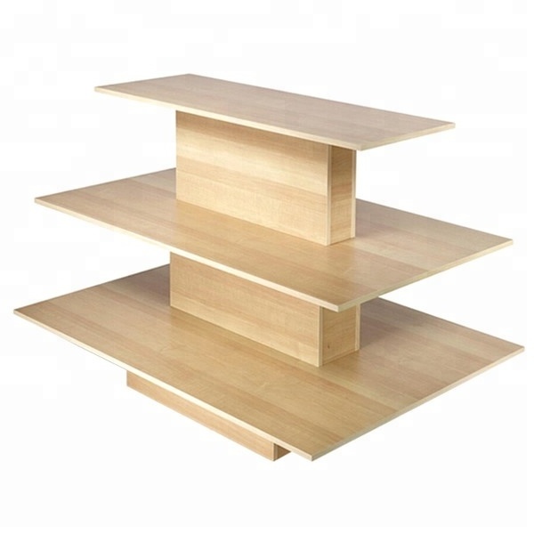 Manufacture retail wooden Tier display table for commerical display