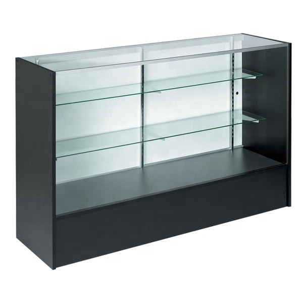 Manufacturer Extra View Glass Showcase Wooden Counter Display Case For Smoke Shop Display