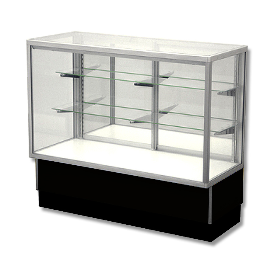 Wholesale Full Vision Tempered Glass Showcase Display Case For Retail Shops Display