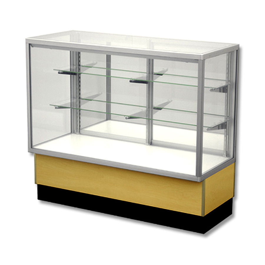 Wholesale Full Vision Tempered Glass Showcase Display Case For Retail Shops Display