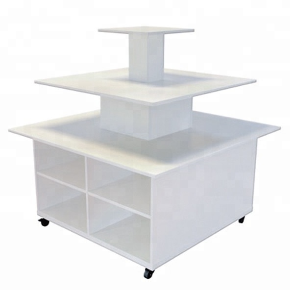 Manufacture retail wooden Tier display table for commerical display