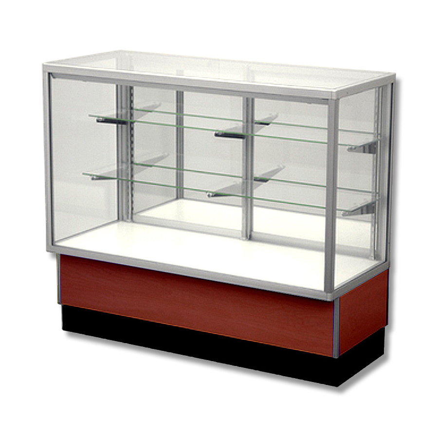 Wholesale Full Vision Tempered Glass Showcase Display Case For Retail Shops Display