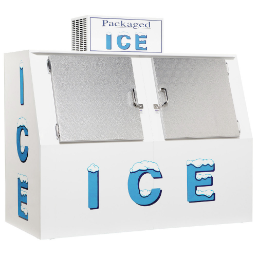 60 100 cubic feet capacity solid door bagged ice box vending machine