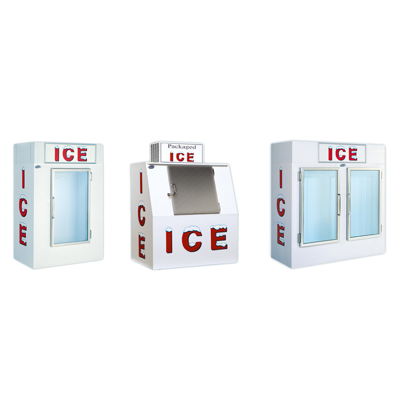 Automatic Defrost Commercial Indoor and Outdoor Ice Boxes Merchandiser Freezer Box