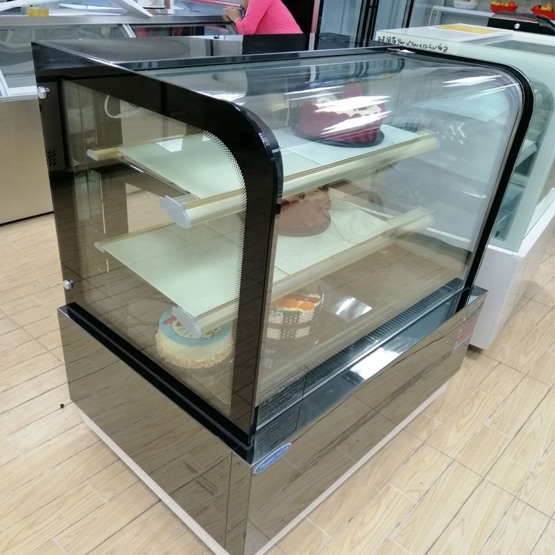 High Quality Cake Showcase Refrigerator Equipment 3 Layer Round Angle Display Cooler Single-temperature Ce