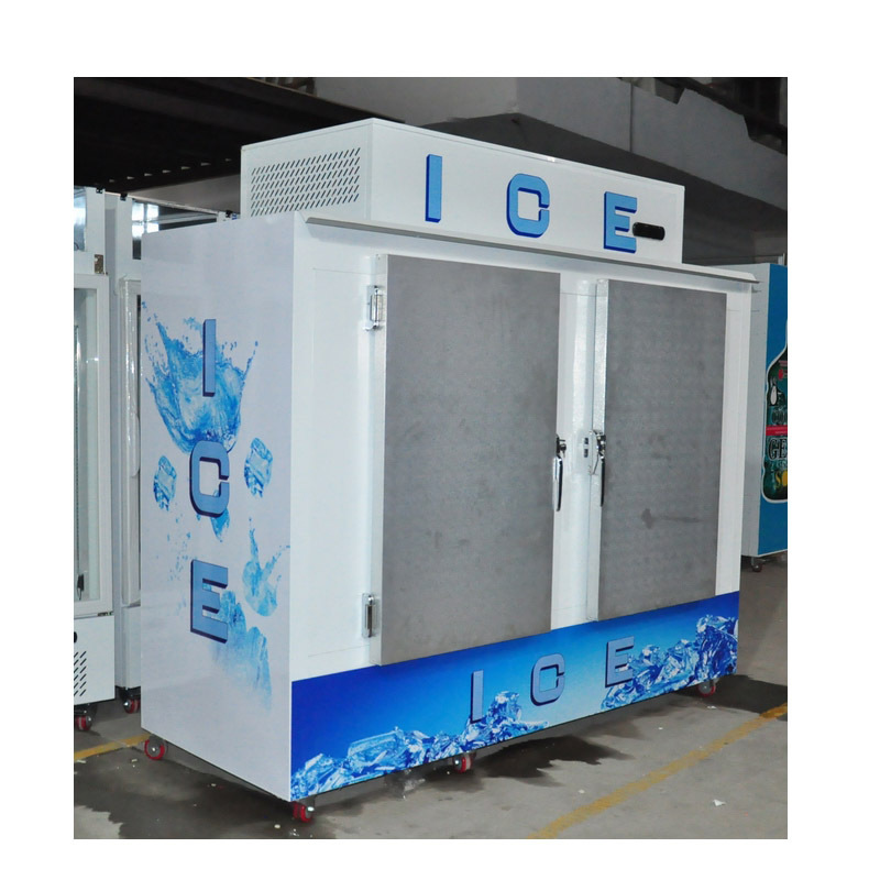 Two Doors Indoor Ice Merchandisers Bagged Ice 85 Cu. Ft. Capacity Ice Freezer