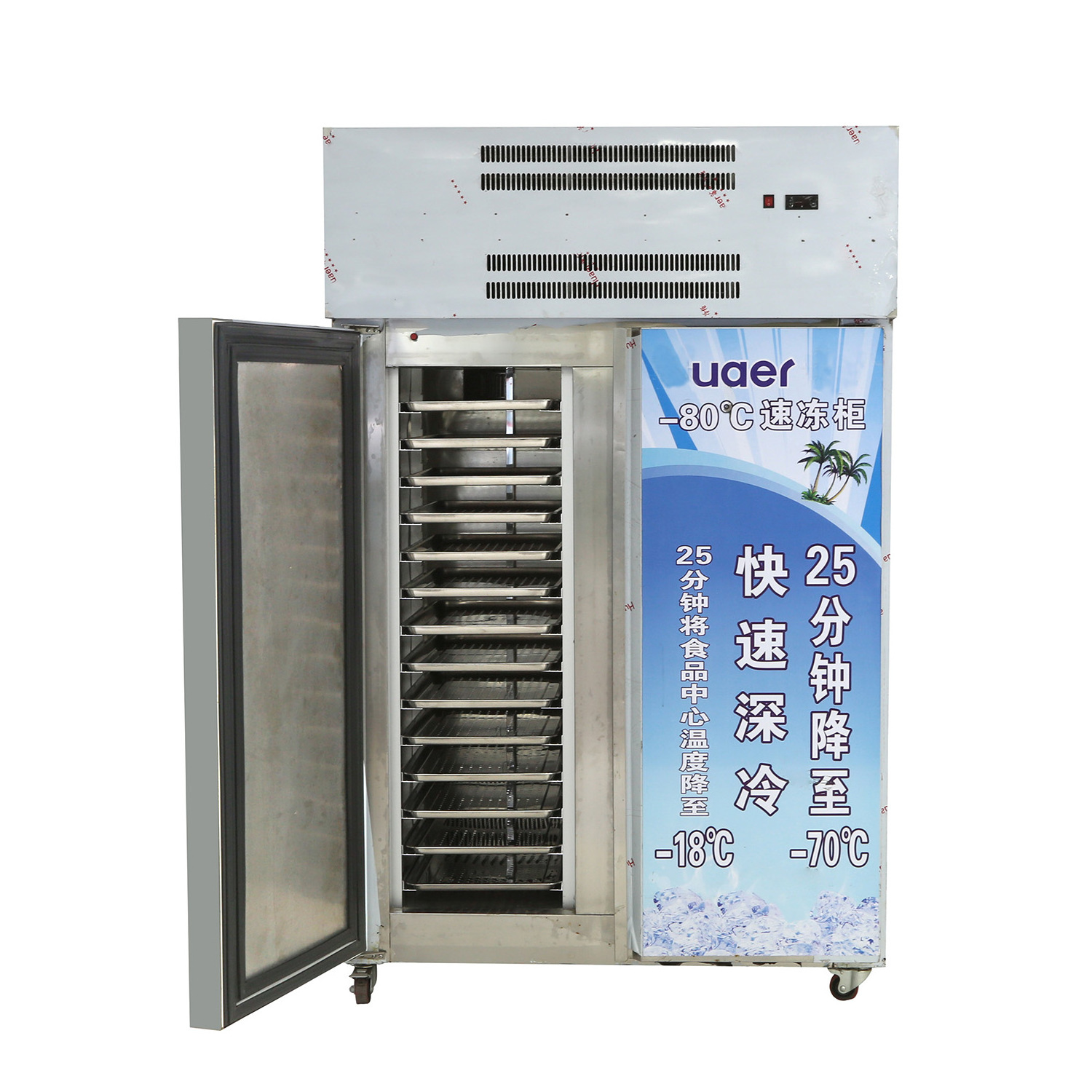 Upright display big deep freezers refrigerator ice cream blast freeze freezer manufacturer