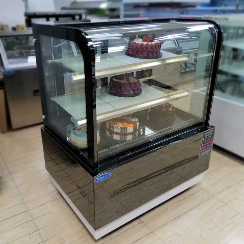 High Quality Cake Showcase Refrigerator Equipment 3 Layer Round Angle Display Cooler Single-temperature Ce