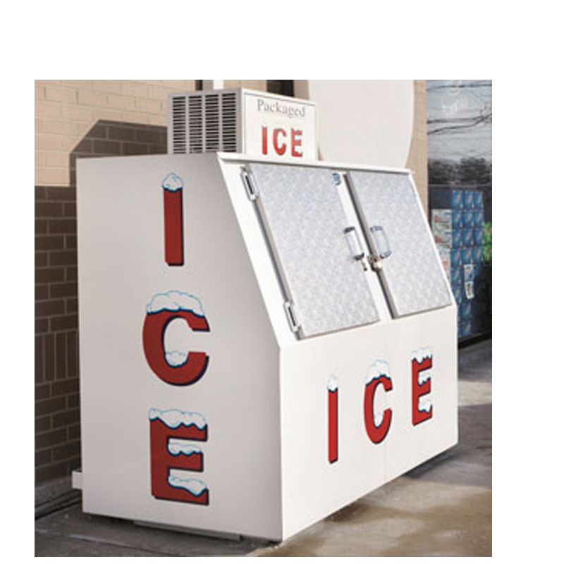 60 100 cubic feet capacity solid door bagged ice box vending machine