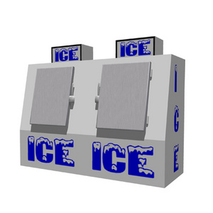 60 100 cubic feet capacity solid door bagged ice box vending machine