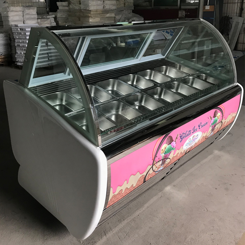 Commercial gelato ice cream display merchandiser freezers wholesale