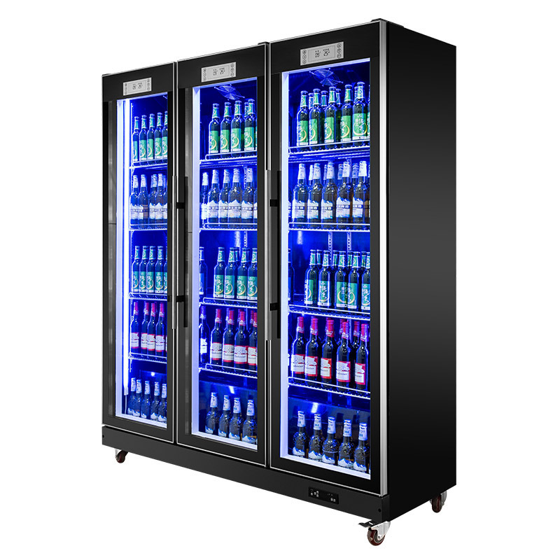 Supermarket Store Glass Door Drink Cooler Chiller For Sale