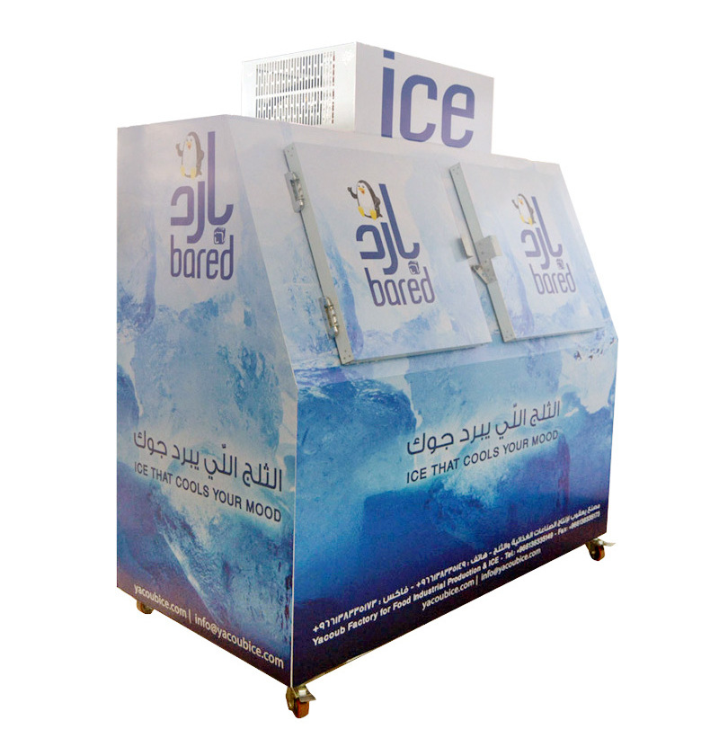 60 100 cubic feet capacity solid door bagged ice box vending machine