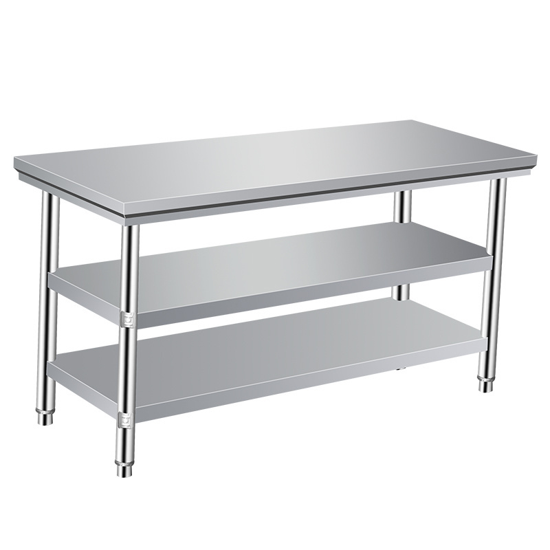 factory China supplier 3 layers kitchen working table stainless steel work table work bench