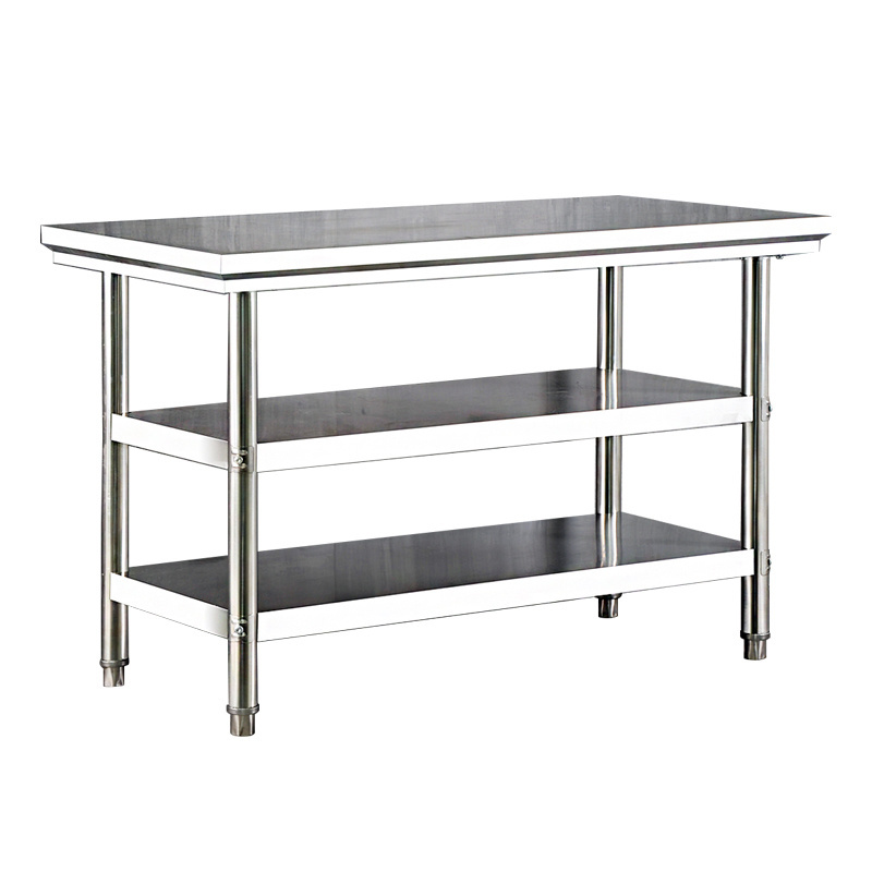 factory China supplier 3 layers kitchen working table stainless steel work table work bench