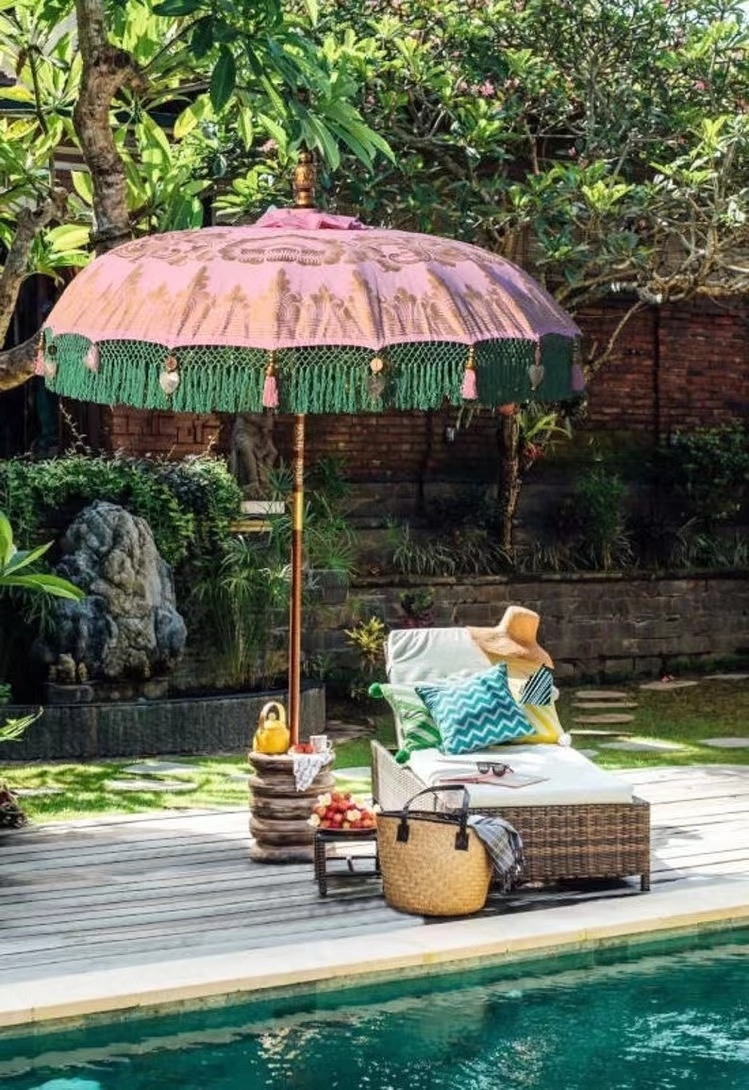 Wooden Pole Hotel Furniture Parasol Patio Swimming Pool Sun Outdoor Garden Beach Umbrella