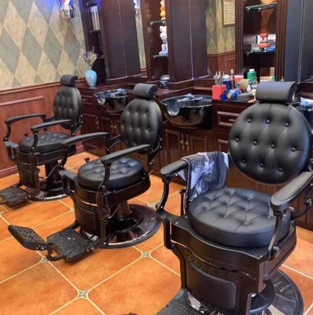 Cheap Beauty barbershop antique equipment and furniture hair metal barber salon chair