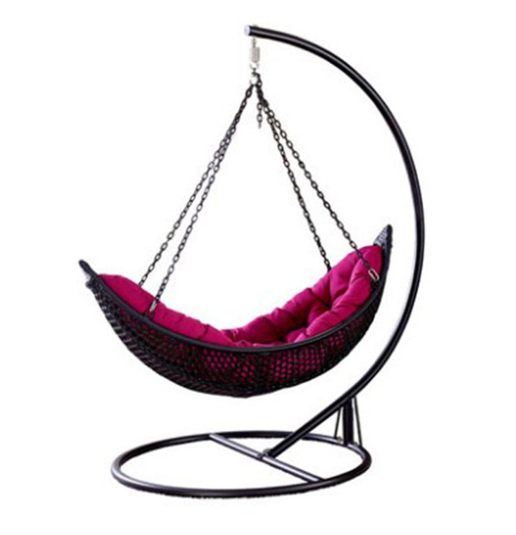 Fashion Metal Design Outdoor Garden Furniture Rattan Patio Swing Chair